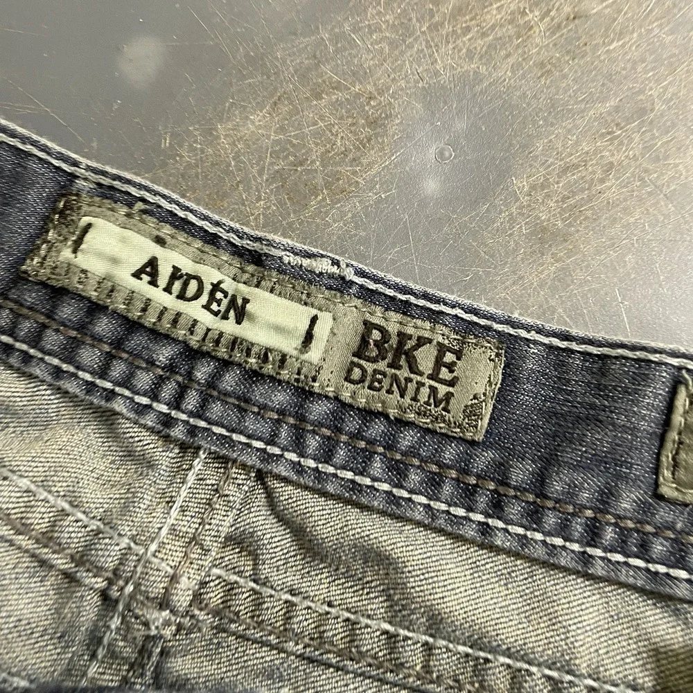 BKE Aiden Bootleg Jeans Mens 30S (30x29) Blue Medium Wash Bootcut Denim